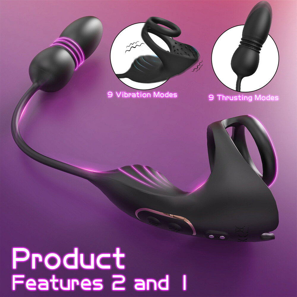 Vibrating Electro Cock Rings Silicone Plug Male Anal Toys