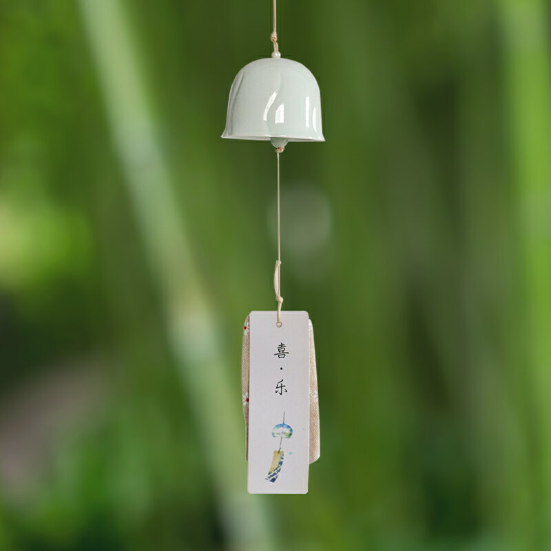 聚緣閣櫻花日式風鈴田園手工陶瓷和風生日禮物掛件定製小掛飾