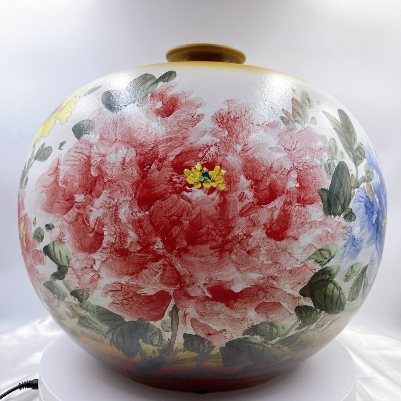 開運精選 💯鶯歌陶瓷 手工製作 有蓋特大圓甕  (富貴有餘) 手工彩繪聚寶甕 茶倉 系列 🇹🇼 台灣MIT現貨 5