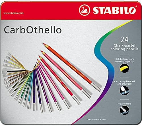 STABILO CarbOthello 水彩粉彩筆24色鐵盒 1424-6