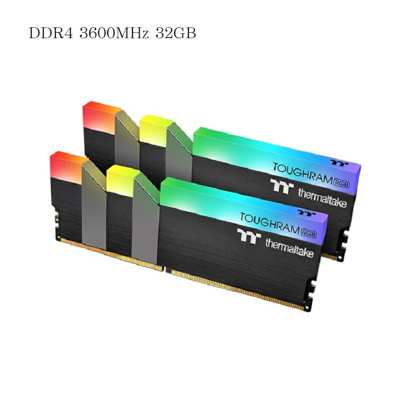 【獨家！另享10%回饋】曜越 鋼影 TOUGHRAM RGB 記憶體 DDR4 3600MHz 32GB (16GBx2)黑色/R009D416GX2-3600C18A