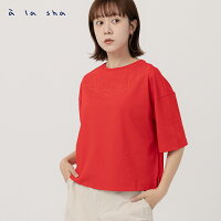 a la sha 動物草寫印花棉T a la sha 動物草寫印花棉T
