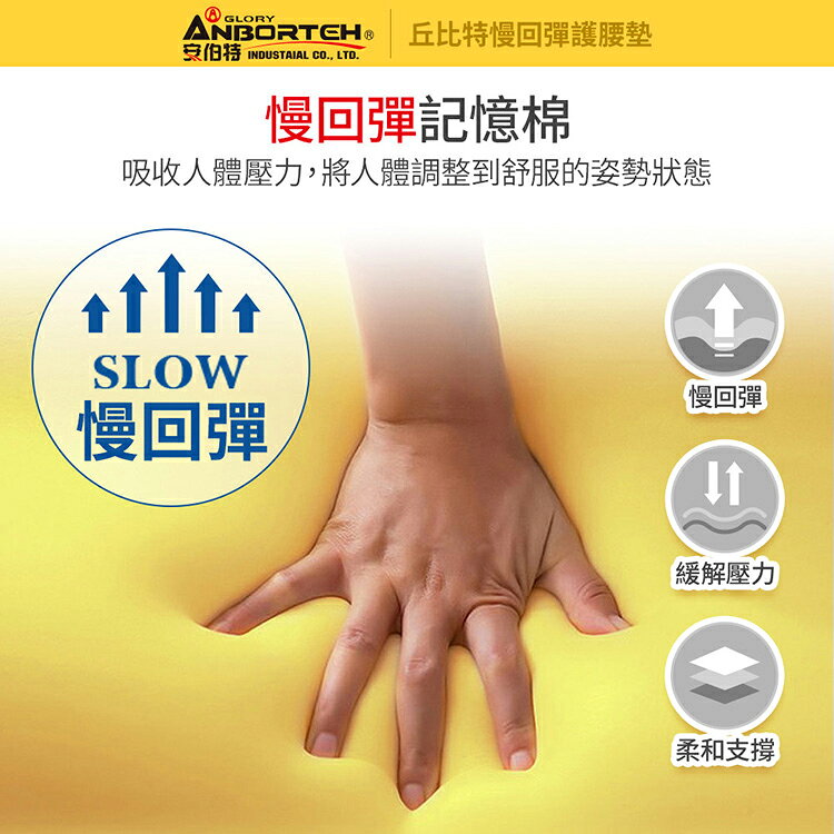 【安伯特】邱比特慢回彈護腰墊 (車用護腰墊 車用靠墊 車用腰枕 車用靠腰墊 汽車靠墊 車用腰枕 護腰枕 慢回彈記憶棉) 9