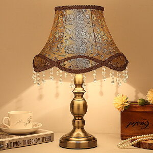 美式復古檯燈 臥室床頭櫃燈 家用歐式簡約現代溫馨燈