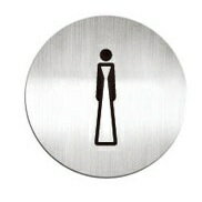 [Deflect-o]高質感鋁質圓形貼牌-女生洗手間#610510C