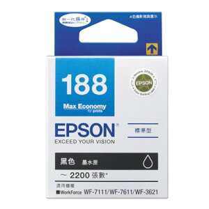 【下單享9%點數回饋】EPSON 原廠墨水匣 T188150 (黑) 適用 WF-3621/WF-7111/WF-7611