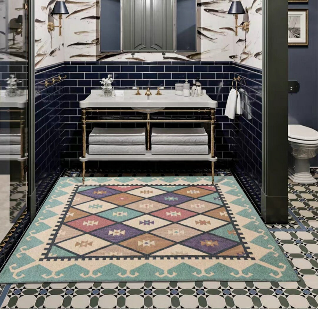 外銷等級 外銷歐美 最新款 文青個性風格 幾何菱形花紋 高級客廳地毯 (客製訂作款)