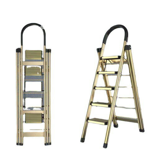 優樂悅~加厚多功能家用折疊登高人字梯室內鋁合金梯子晾衣架防滑樓梯