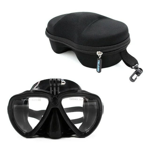 【日本代購】TELESIN 潛水面罩水肺潛水呼吸管游泳護目鏡強化眼鏡適用於 GoPro Hero Max Insta360 Osmo Action