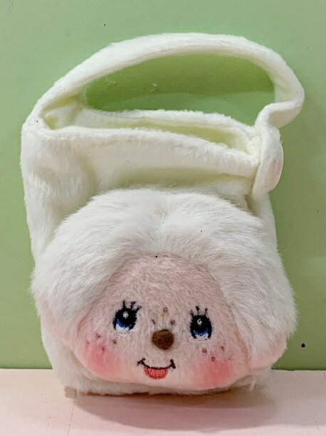 【震撼精品百貨】monchhichi 夢奇奇 手機袋/置物袋 絨毛白頭#24832 震撼日式精品百貨