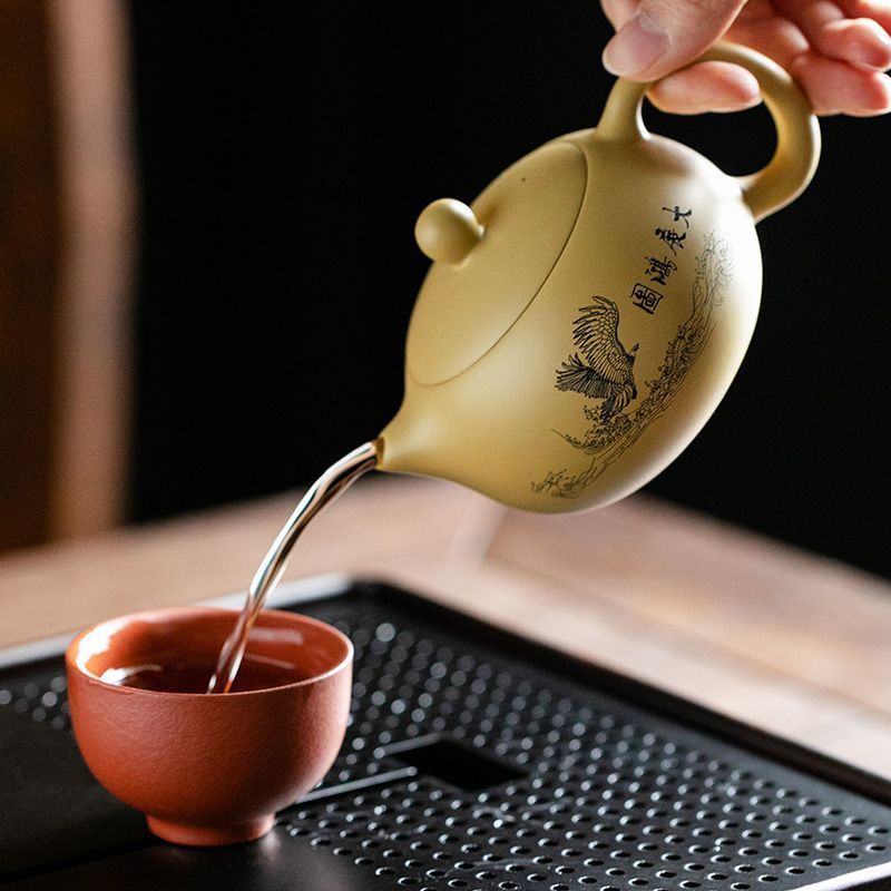 工廠直銷 免運 茶壺 紫砂壺 手工黃段泥西施壺功夫茶具泡茶壺家用可養茶壺中式高檔禮盒單壺特惠/可開發票Z1017 8