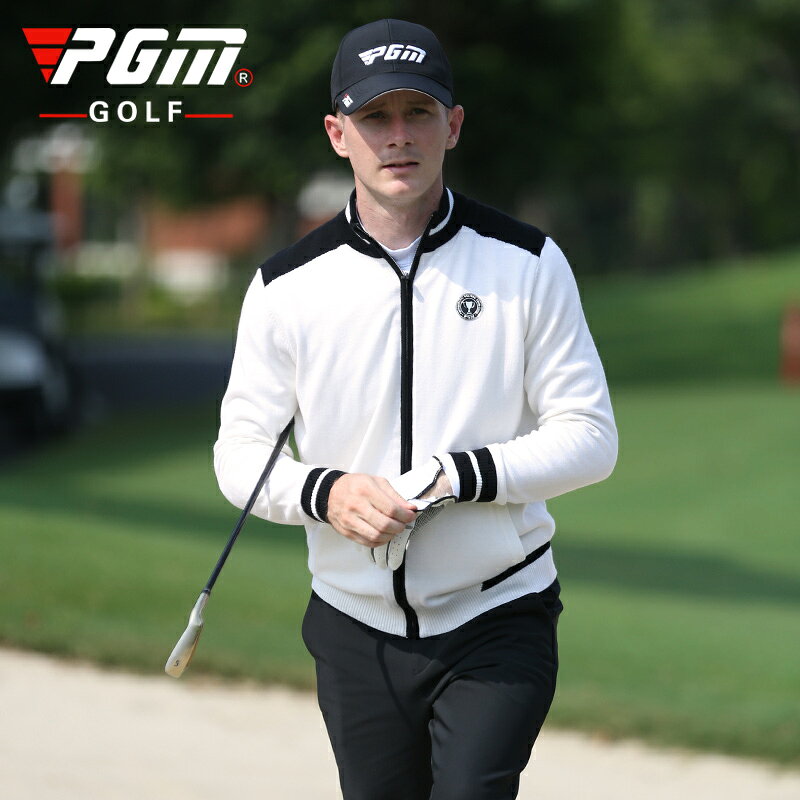 PGM 秋冬季 高爾夫服裝男士長袖t恤立領加厚絲光羊毛golf男裝衣服