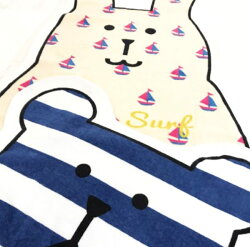 【五折】衝浪宇宙人 沙灘巾 大毛巾 吸水速乾 SURF 日本正版 craftholic 該該貝比日本精品 ☆