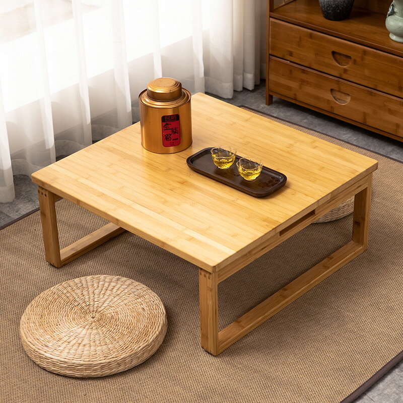 正方形小桌子飄窗榻榻米矮桌家用小方桌炕桌臥室坐地小茶幾可折疊