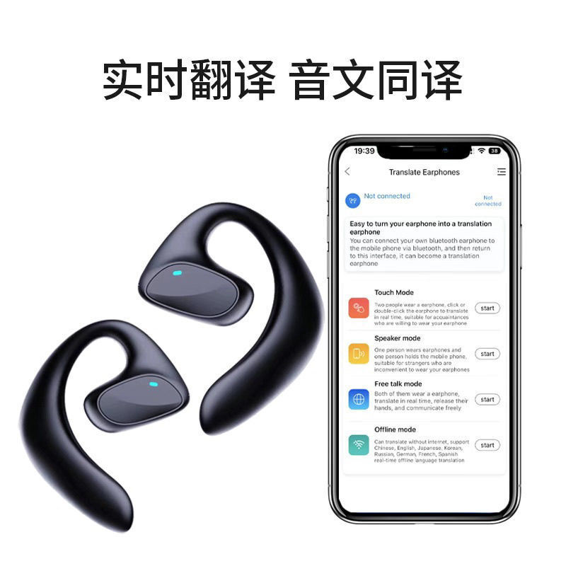 同聲傳譯翻譯機實時翻譯耳機多國語言商務出國旅遊會議智慧翻譯器【北歐家居生活】