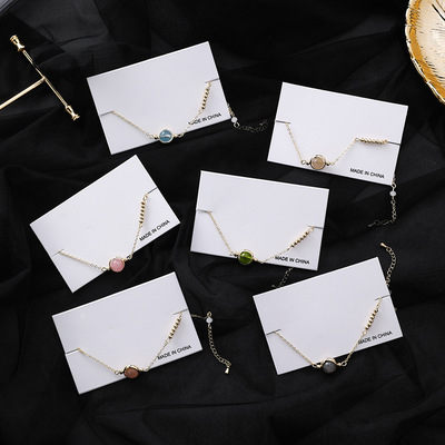 PS Mall 韓版手作簡約自然石珠子手鏈個性學生清新森林系手飾【G2526】