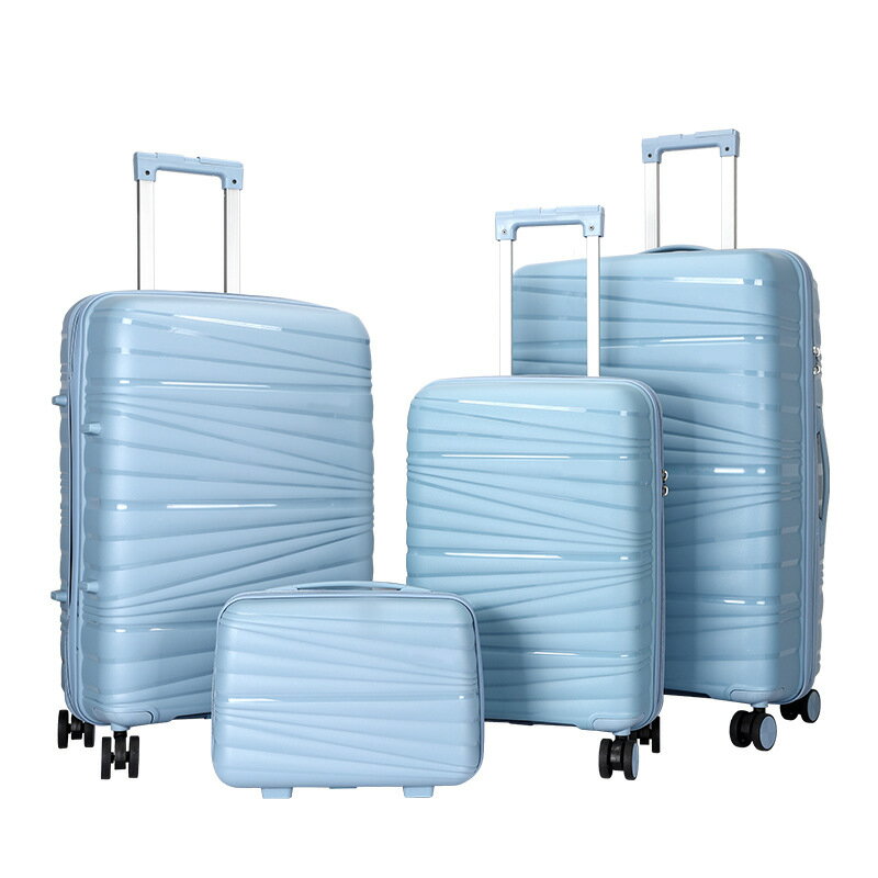 新款PP行李箱外貿拉桿箱三件套20 24 28大容量旅行箱PP拉桿箱204