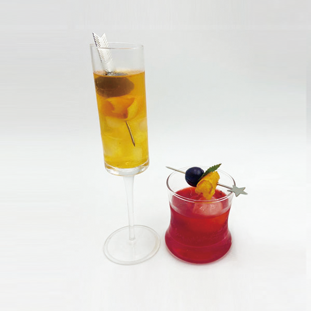 調酒/調飲/烘培/咖啡/料理/塑膠針插 /飛鏢/星星/銀色【日本直送】-bargogo-日本商品推薦