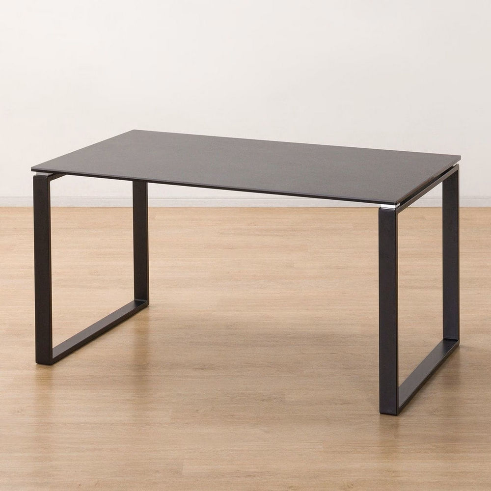 ◎岩板 陶板餐桌 CERAL 135 GY/BK NITORI宜得利家居