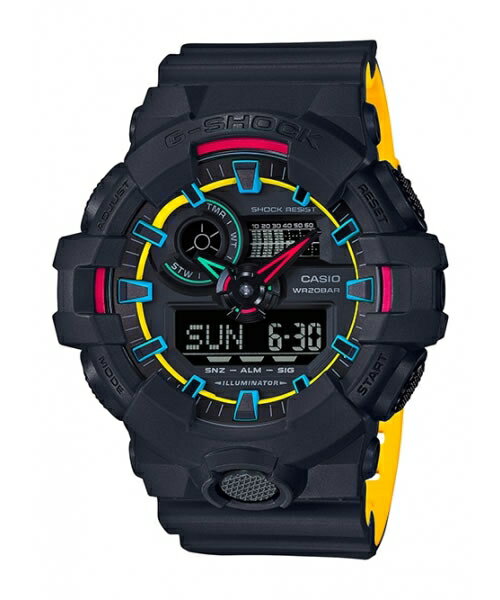 CASIO G-SHOCK GA-700SE-1A9 街頭螢光元素流行腕錶/53.4mm