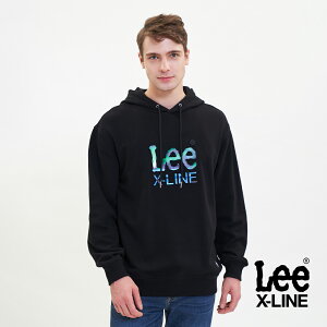 Lee 貼布LOGO寬鬆版帽T 男 X-LINE LL220410 銀河灰455 騎士黑K11
