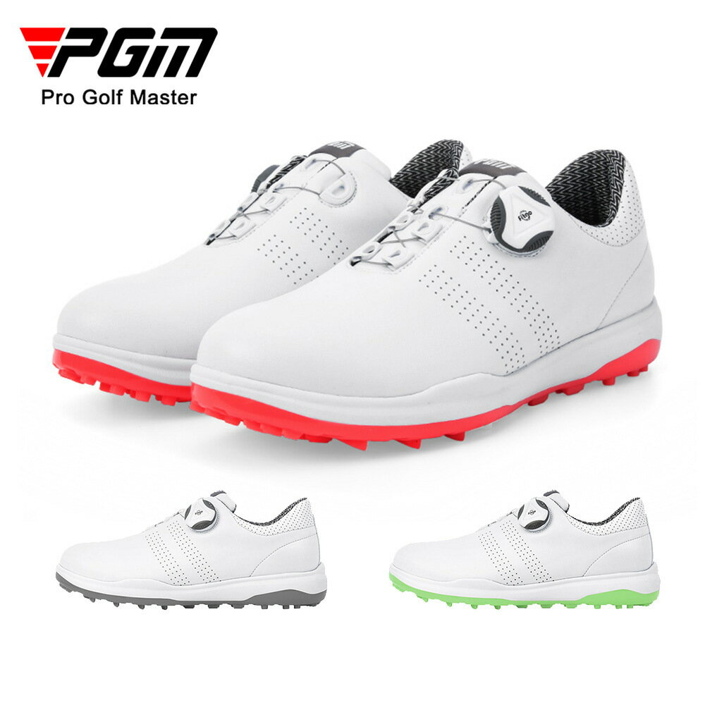 PGM 高爾夫球鞋 女士防水鞋子 旋轉鞋帶golf球鞋防側滑鞋釘運動鞋