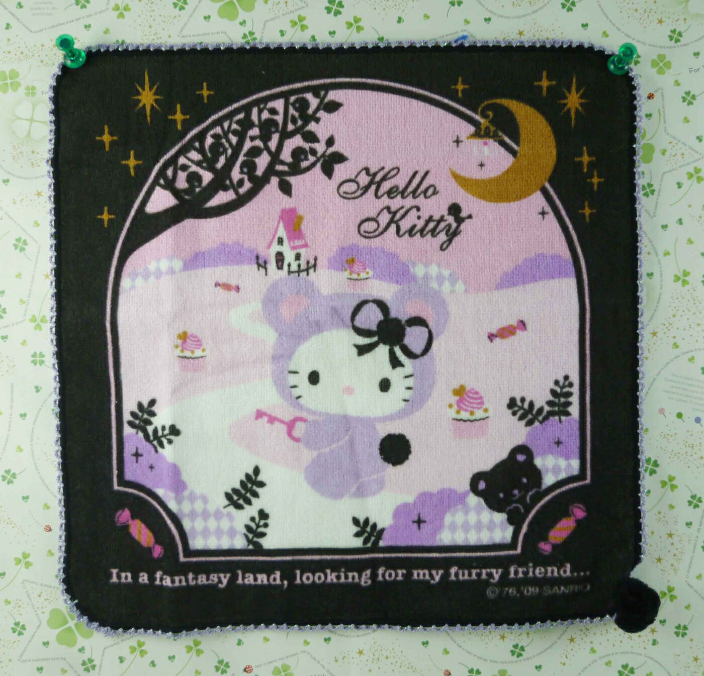 【震撼精品百貨】Hello Kitty 凱蒂貓 方巾-限量款-不思議 震撼日式精品百貨