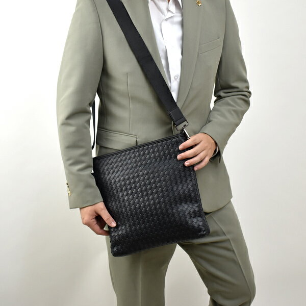 側背包 簡約直式質感皮革編織包【NZC53】