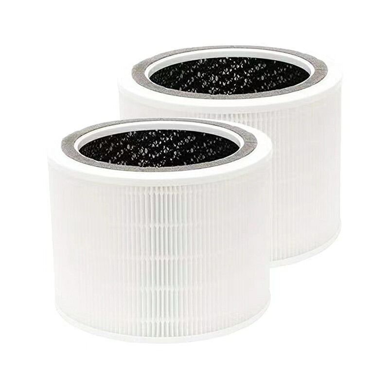 2 件適用於 Levoit Core 200S 200S-RF 空氣淨化器 HEPA 過濾器備件更換