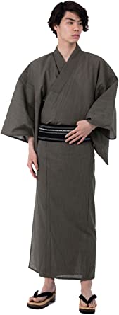 加藤かとう【日本代購】和服浴衣 套装 5件套專櫃品質男士浴衣 - S碼