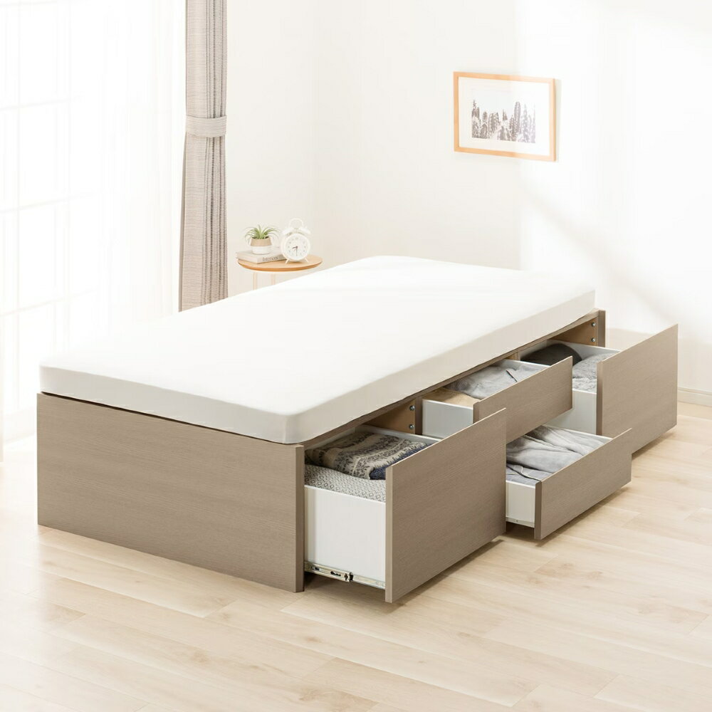 ◎單人床座 床架 無床頭 N-ZIO-HL BOX GW 40M NITORI宜得利家居