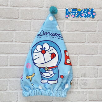 日本直送 D214 2024新款 哆啦A夢 乾髮帽 Doraemon 包髮巾 擦髮巾 浴帽 超細纖維 吸水快乾抗菌除臭-安安小舖-日本商品推薦