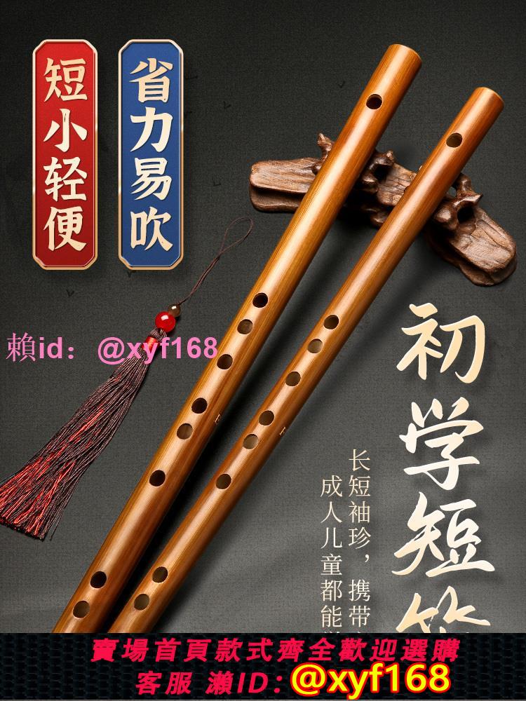 迷你短笛樂器便攜式無膜孔橫笛學生入門竹笛初學兒童成人小型笛子