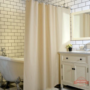 浴簾防水布加厚色浴室洗澡簾淋雨簾衛生間隔斷簾布套裝搭配伸縮桿
