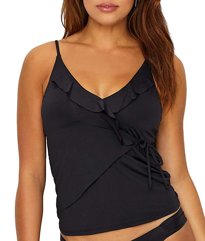 UPC 085358000070 product image for Becca BLACK Color Code Wrap Tankini Top, US Large | upcitemdb.com