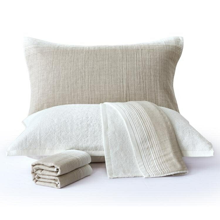 高檔純棉枕巾柔軟紗布加大號歐式成人全棉四季枕頭巾 雙十二購物節