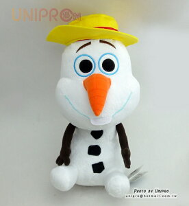 【UNIPRO】冰雪奇緣 FROZEN Q版戴帽 Olaf 12吋 絨毛娃娃 玩偶 吊飾 迪士尼正版授權