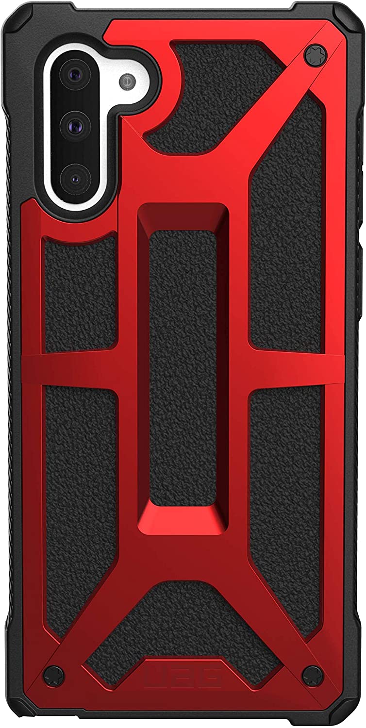 【美國代購-現貨】UAG 專為三星 Galaxy Note10 Plus 設計 [7 寸] 軍用防摔手機殼 紅黑色