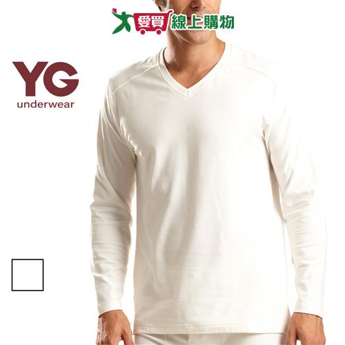 YG 臺灣製 天然有機棉V領/圓領長袖衫 M-XL 純棉 保暖 95％有機棉+5%彈性纖維 外穿 居家 男內衣【愛買】
