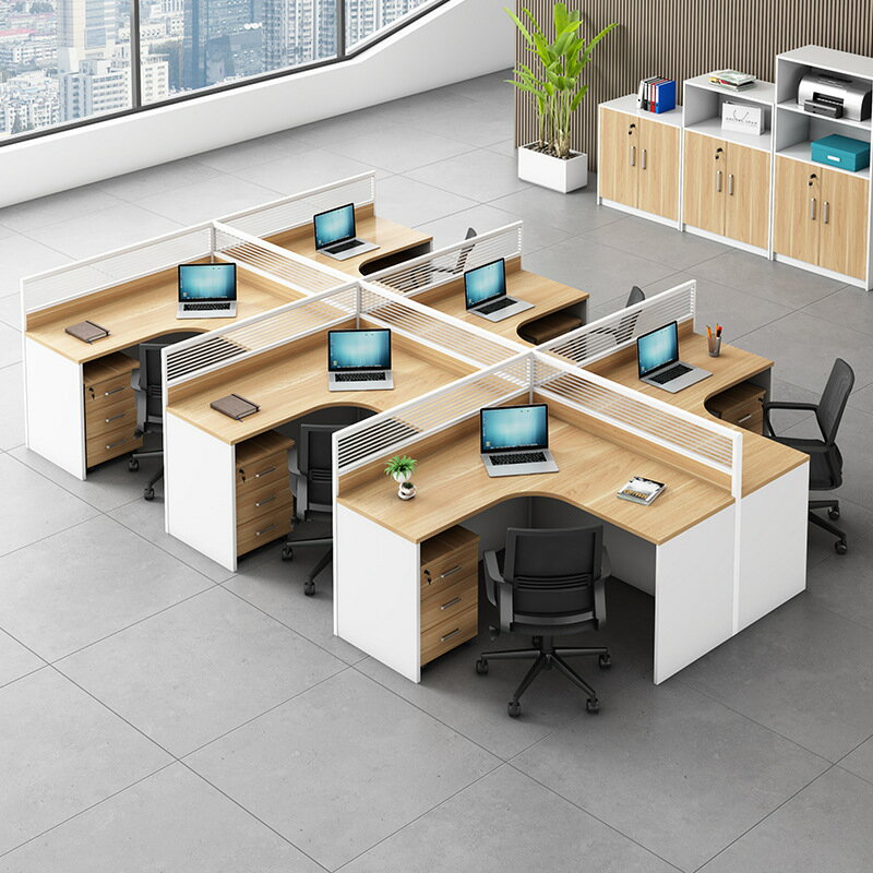 辦公具屏辦公桌246人職員辦公桌椅組合員工電腦座
