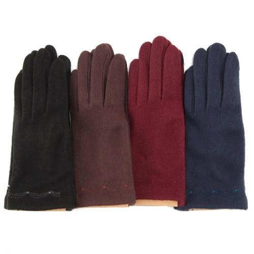 日本 刺繍針織保暖手套(兼容觸控面板)