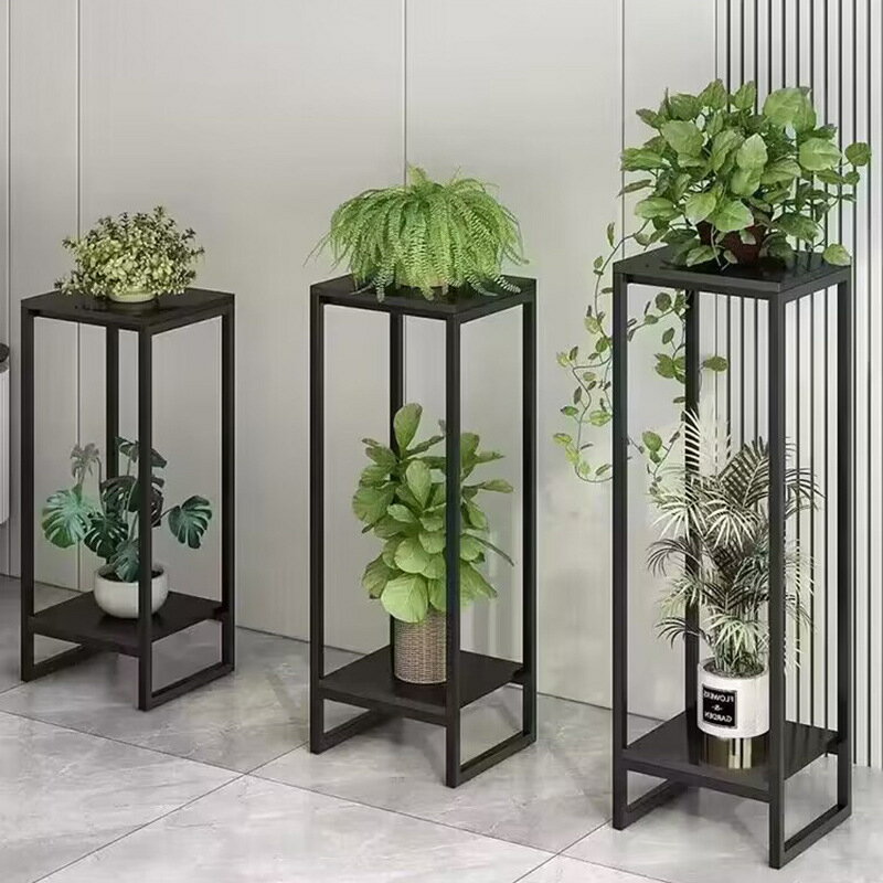APP下單享點數9% 輕奢花架子客廳落地式室內鐵藝多肉綠蘿植物擺放架裝飾花盆架子