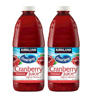 [COSCO代購4] KIRKLAND SIGNATURE 蔓越莓綜合果汁飲料 每瓶2.84公升X2入 CA596444