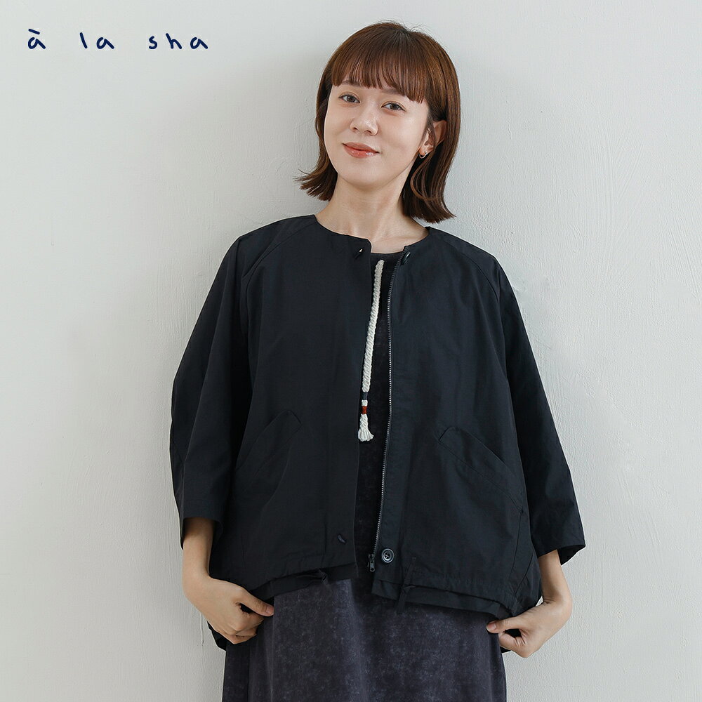 a la sha 日系簡約七分袖外套 1