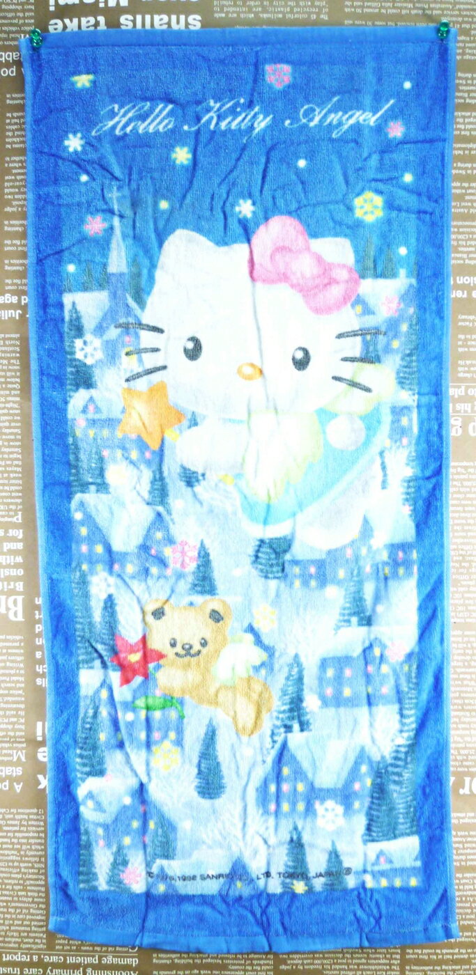 【震撼精品百貨】Hello Kitty 凱蒂貓 長毛巾 藍星空 震撼日式精品百貨