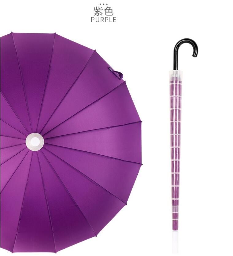 帶防水套直立傘 雨傘雙人自動長柄雨傘彩虹色