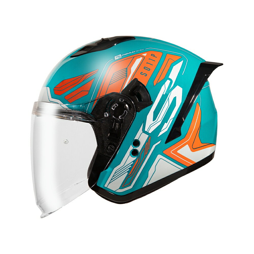 【SOL Helmets】SO-11P開放式安全帽 (超導體_綠/橘灰) ｜ SOL安全帽官方商城