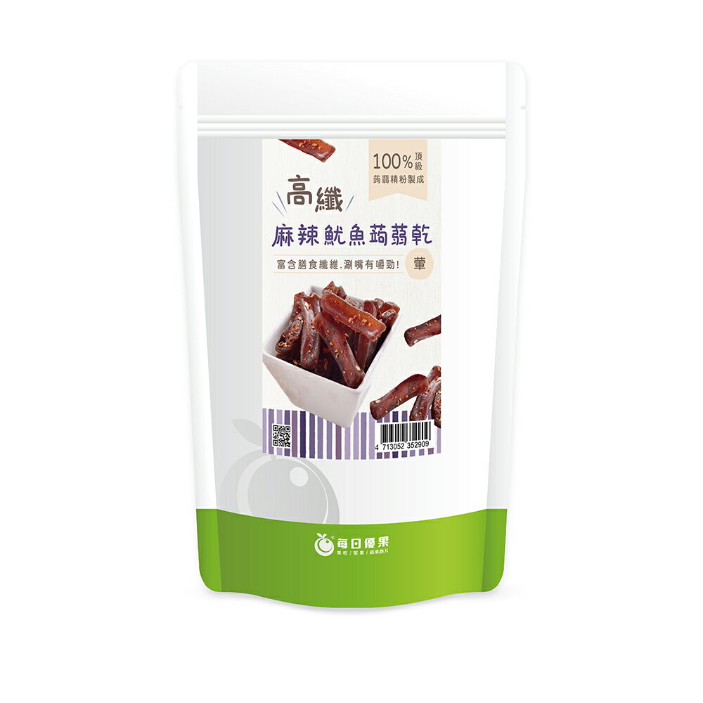 高纖麻辣魷魚蒟蒻乾大包裝420公克【每日優果】 1