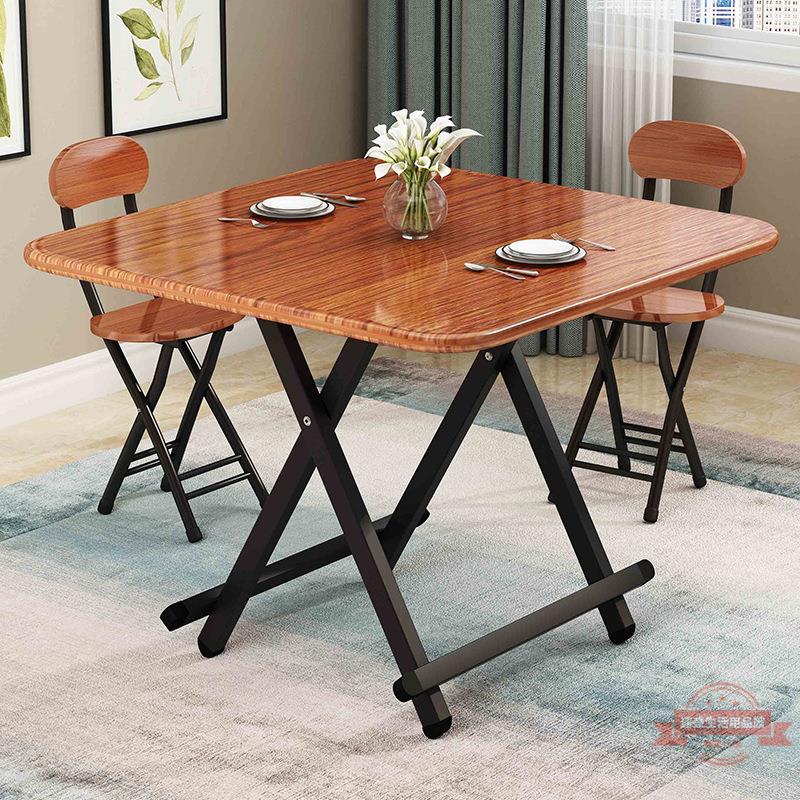 可折疊餐桌簡易家用小戶型出租房屋吃飯方桌正方形簡約便攜式桌子