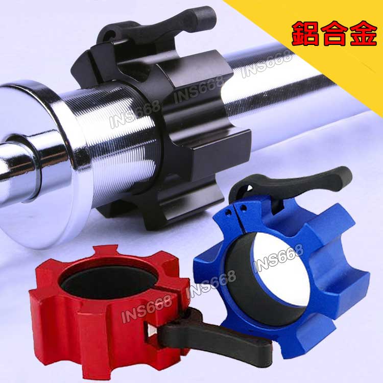 快速卡扣 奧杆卡頭 (一對) 固定鎖 快速鎖 舉重槓 槓鈴 W槓 啞鈴 安全快扣 卡簧鎖扣 INS668 4